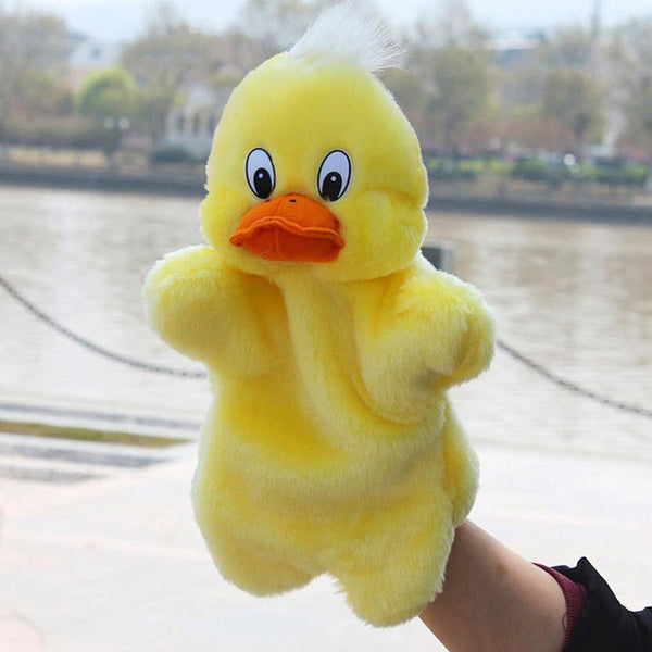 Animal Hand Puppet Baby Plush Toys Parrot Eagle Duck Wolf Doll Baby Toy Brinquedo Marionetes Fantoche