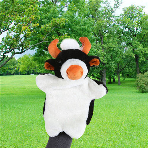 Animal Hand Puppet Baby Plush Toys Parrot Eagle Duck Wolf Doll Baby Toy Brinquedo Marionetes Fantoche