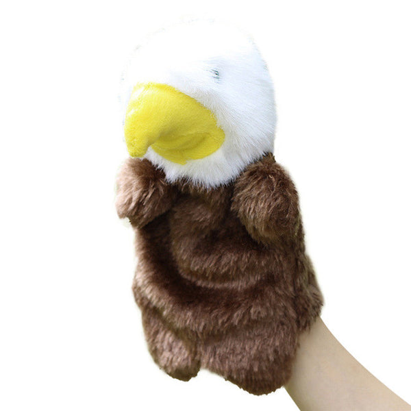 Animal Hand Puppet Baby Plush Toys Parrot Eagle Duck Wolf Doll Baby Toy Brinquedo Marionetes Fantoche