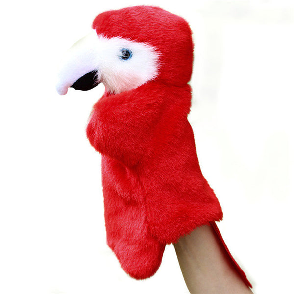 Animal Hand Puppet Baby Plush Toys Parrot Eagle Duck Wolf Doll Baby Toy Brinquedo Marionetes Fantoche