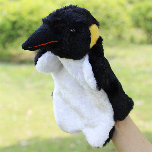 Animal Hand Puppet Baby Plush Toys Parrot Eagle Duck Wolf Doll Baby Toy Brinquedo Marionetes Fantoche