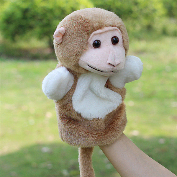 Animal Hand Puppet Baby Plush Toys Parrot Eagle Duck Wolf Doll Baby Toy Brinquedo Marionetes Fantoche