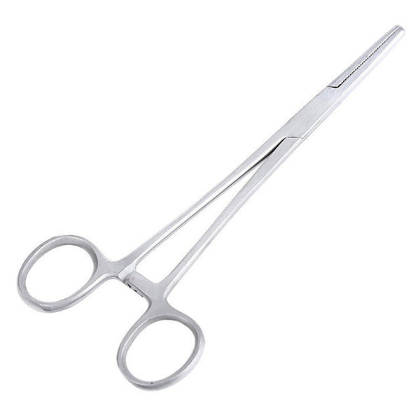 1pc Pet Medical stainless steel straight/curved head Ratchet hemostatic forceps forceps needle holder for pet hair clamp pliers