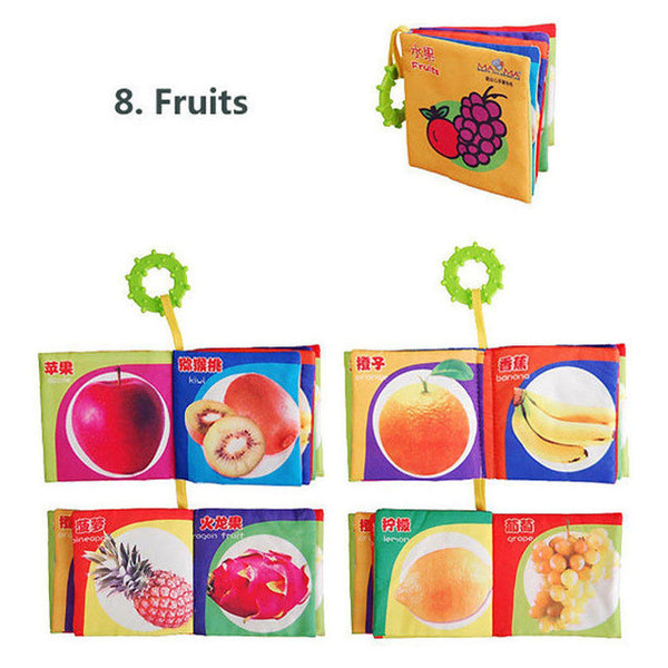 Baby Toy Teether Infant Sun Cloth Book Baby Toys 0-12 Months Early Learning Education Animals Kids Book Soft Baby Rattles