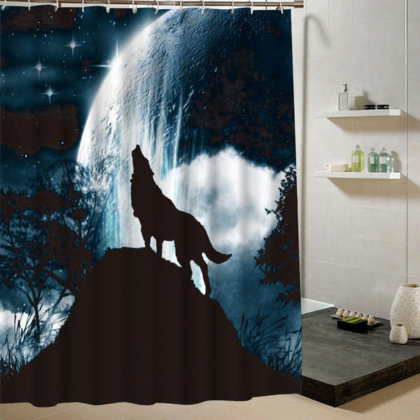 2016 Rushed New Cortina Ducha Bath Curtain Wolf Fashion Custom Shower Curtain 3d Cartoon Pattern Bathroom Decor Drop Shipping