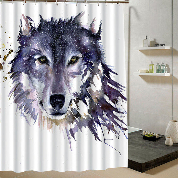 2016 Rushed New Cortina Ducha Bath Curtain Wolf Fashion Custom Shower Curtain 3d Cartoon Pattern Bathroom Decor Drop Shipping