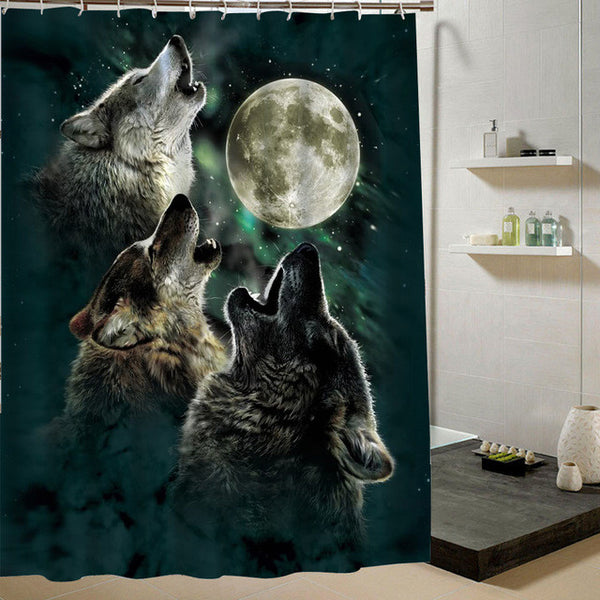 2016 Rushed New Cortina Ducha Bath Curtain Wolf Fashion Custom Shower Curtain 3d Cartoon Pattern Bathroom Decor Drop Shipping