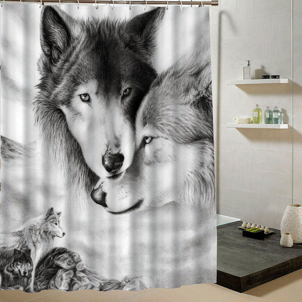 2016 Rushed New Cortina Ducha Bath Curtain Wolf Fashion Custom Shower Curtain 3d Cartoon Pattern Bathroom Decor Drop Shipping