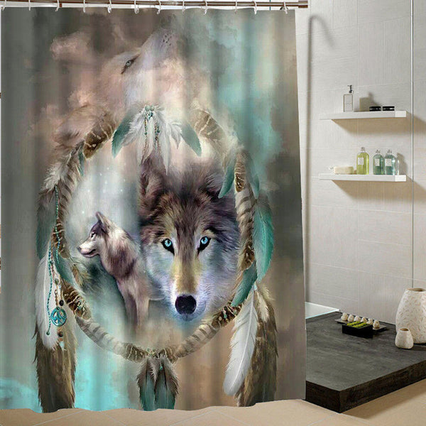 2016 Rushed New Cortina Ducha Bath Curtain Wolf Fashion Custom Shower Curtain 3d Cartoon Pattern Bathroom Decor Drop Shipping