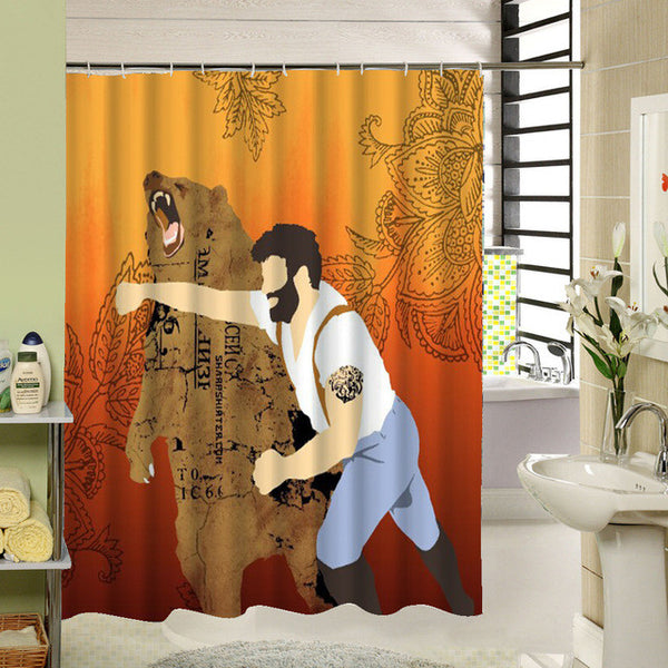 2016 Rushed New Cortina Ducha Bath Curtain Wolf Fashion Custom Shower Curtain 3d Cartoon Pattern Bathroom Decor Drop Shipping