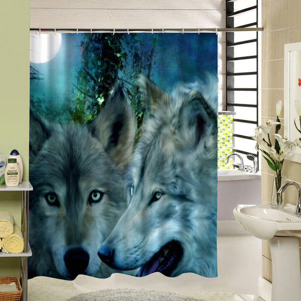 2016 Rushed New Cortina Ducha Bath Curtain Wolf Fashion Custom Shower Curtain 3d Cartoon Pattern Bathroom Decor Drop Shipping