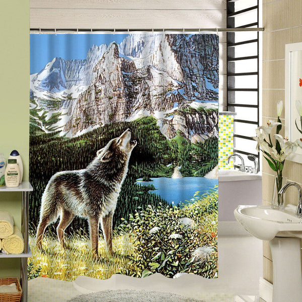2016 Rushed New Cortina Ducha Bath Curtain Wolf Fashion Custom Shower Curtain 3d Cartoon Pattern Bathroom Decor Drop Shipping
