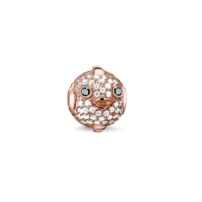 Rose Gold Crystal Beads Fit Pandora Bracelet Necklace Heart Charms Fashion Women Jewelry Big Hole DIY Beads For Jewelry Making