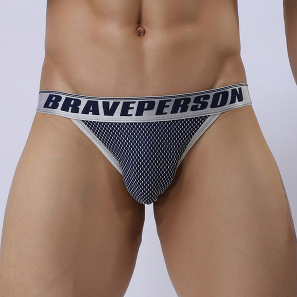 BRAVE PERSON Brand Male Underwear Men Briefs New Arrivals Men's Sexy Underpants Low-waist High Fork Nylon Sexy Briefs For Man