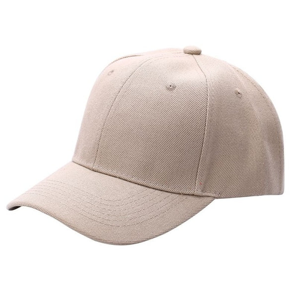 Men Women Plain Baseball Cap Unisex Curved Visor Hat Hip-Hop Adjustable Peaked Hat Visor Caps Solid