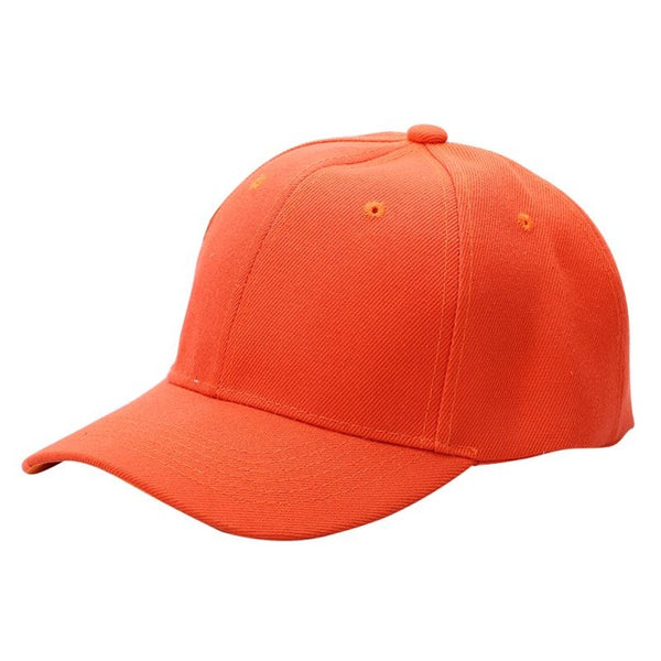 Men Women Plain Baseball Cap Unisex Curved Visor Hat Hip-Hop Adjustable Peaked Hat Visor Caps Solid