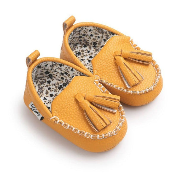 Baby Boy Girl Baby Moccasins Soft Moccs Shoes Bebe Fringe Soft Soled Non-slip Footwear Crib Shoes New PU Suede Leather