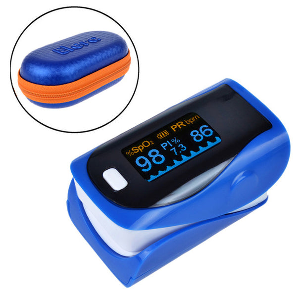 Newest!! Digital Finger Pulse Oximeter WITH CASE Blood Oxygen a Finger SPO2 PR PI Oximetro de dedo Portable Oximeter Health Care