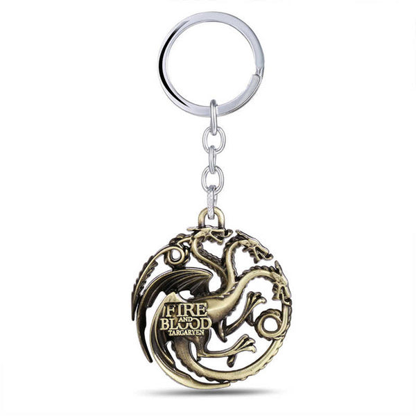 Game of thrones Key Chain A Song of Ice and Fire Key Rings For Gift Chaveiro Car Keychain Jewelry Targaryen Key Holder Souvenir