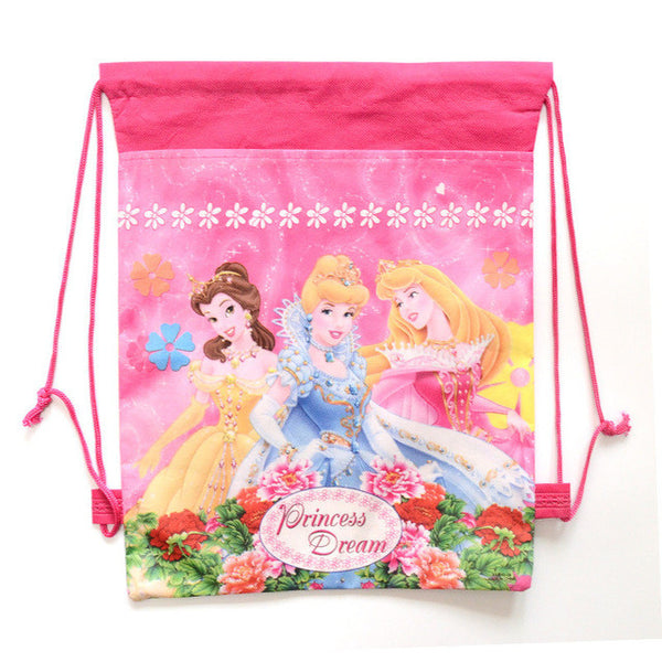 1 Pic children schoolbags Princess Drawstring Bags Cartoon For Girls & Boys multipurpose school backpack Christmas gifts 1515