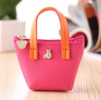 Cartoon Girls Purse Handbag Bag Purse Cute Candy Color Leather Small Mini Coin Bag Children Kids Gifts