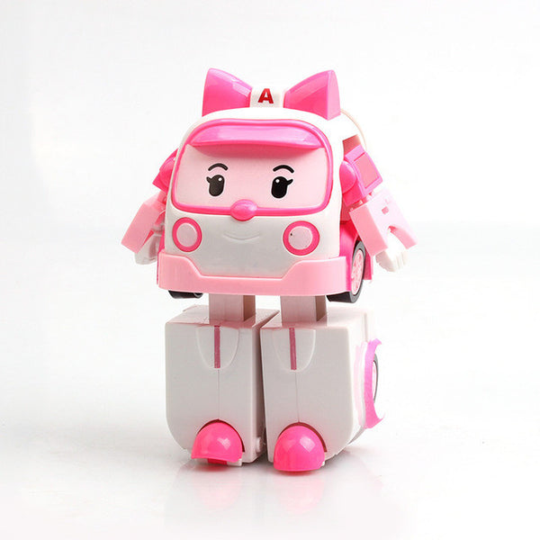 Korea Cartoon Anime Robot Corps Nurse Amber Transformation Car Kawaii Doll Kids Toys For Children