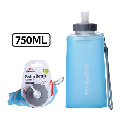 Naturehike Portable Silicone Folding Water Bag Sport Camping Outdoor Cup Water Bags Drinkware With Straw Kettle Travel Bottles