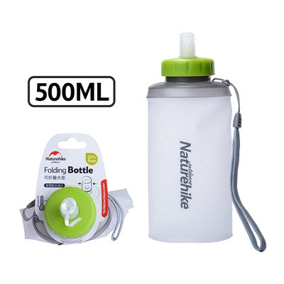 Naturehike Portable Silicone Folding Water Bag Sport Camping Outdoor Cup Water Bags Drinkware With Straw Kettle Travel Bottles