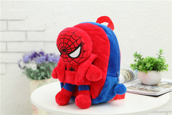 3D The Avengers Plush Backpacks Toys for kids 2016 New Ironman Superman Spiderman Batman  doll plush schoolbag mochila