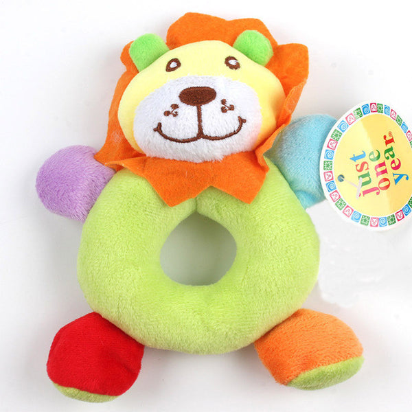 Newborn Cute Cotton Baby Boy Girl Rattles Infant Animal Hand Bell Kids Plush Toy Development Gifts Rings Toddler Toys