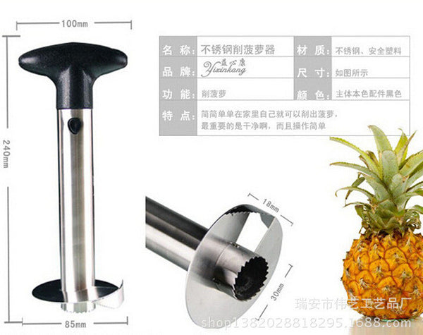 Pineapple Corer Slicer Cutter Peeler Stainless Steel Easy Kitchen Gadget Fruit