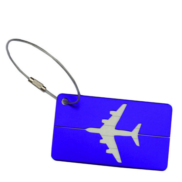 Rectangle Aluminium Alloy Luggage Tags Travel Accessories Baggage Name Tags Suitcase Address Label Holder