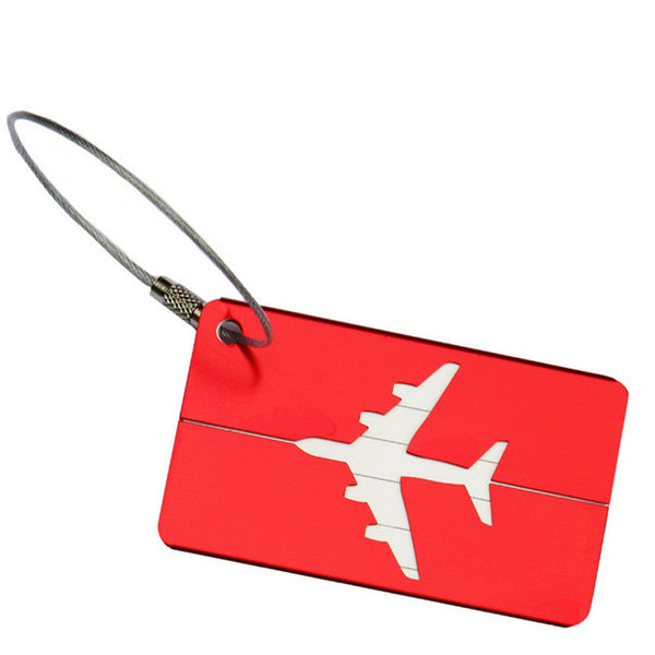Rectangle Aluminium Alloy Luggage Tags Travel Accessories Baggage Name Tags Suitcase Address Label Holder