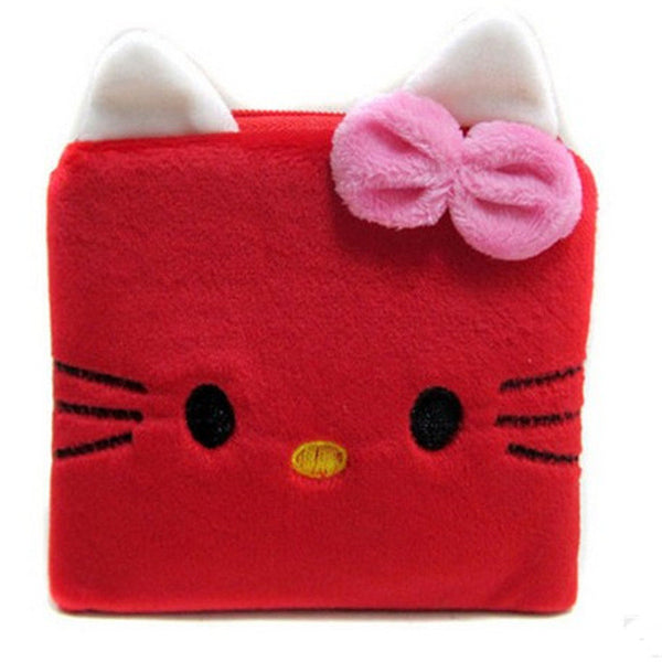 1Pcs Coin Purse & Wallet Pouch Lady's Purses Plush Hello Kitty Kids Girl's Storage Bag Case Handbag Women bow mini pink wallets