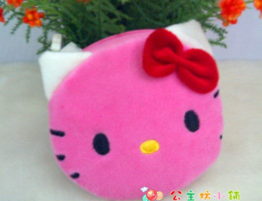 1Pcs Coin Purse & Wallet Pouch Lady's Purses Plush Hello Kitty Kids Girl's Storage Bag Case Handbag Women bow mini pink wallets