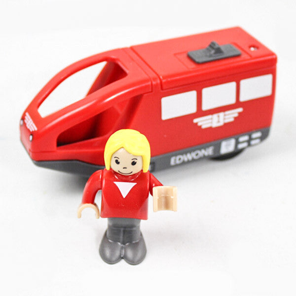 4 Colors Kids Electric Train Toys 11*5.5CM Magnetic Wooden Slot Diecast Electronic Vehicle Toy Birthday Gifts For Children Kids