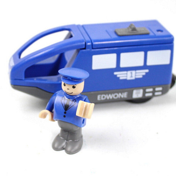 4 Colors Kids Electric Train Toys 11*5.5CM Magnetic Wooden Slot Diecast Electronic Vehicle Toy Birthday Gifts For Children Kids