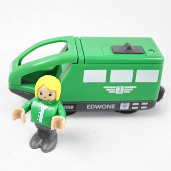 4 Colors Kids Electric Train Toys 11*5.5CM Magnetic Wooden Slot Diecast Electronic Vehicle Toy Birthday Gifts For Children Kids