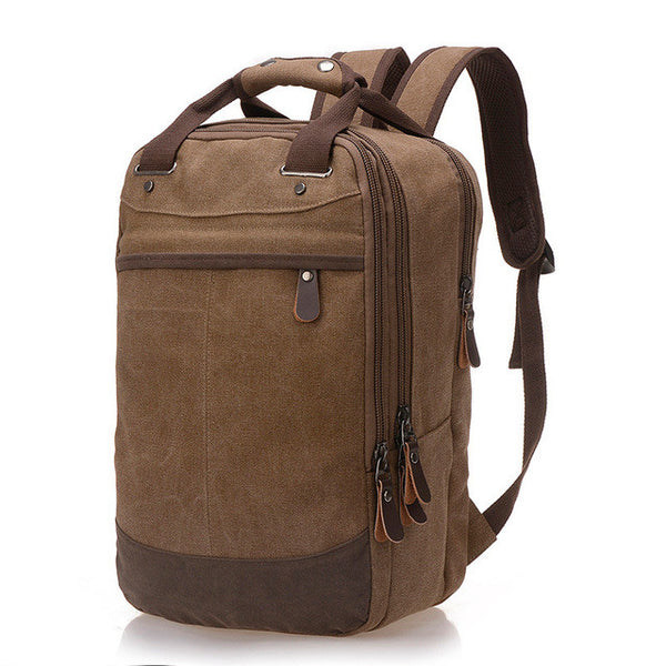 Factory direct foreign trade trend of casual canvas bag man bag computer backpack student leisure shoulder bags