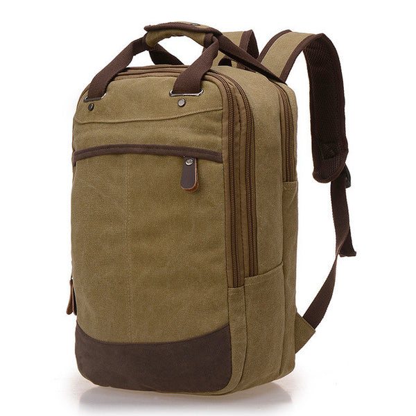 Factory direct foreign trade trend of casual canvas bag man bag computer backpack student leisure shoulder bags