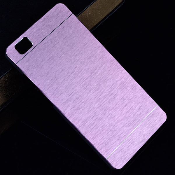 Aluminum Case For Huawei P8 Lite Case Luxury Metal Brush PC Hard Case For Fundas Huawei P8 lite Cover Accessories Phone Cases