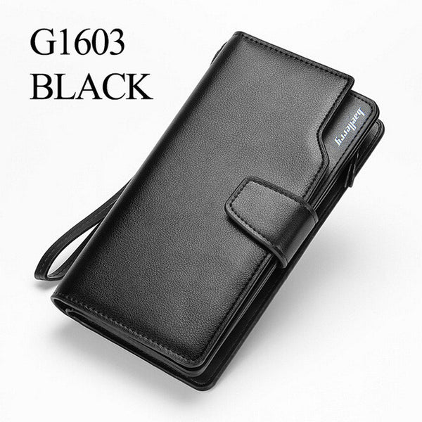 2016 New men wallets Casual wallet men purse Clutch bag Brand leather wallet long design men bag gift for men