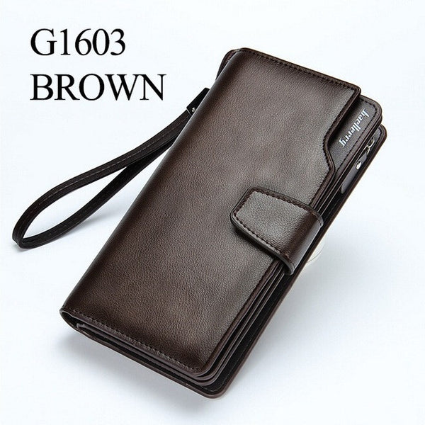 2016 New men wallets Casual wallet men purse Clutch bag Brand leather wallet long design men bag gift for men