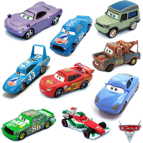17 Styles Pixar Cars 2 Lightning McQueen Chick Hicks Mater 1:55 Scale Diecast Metal Alloy Modle Cute Toys For Children Gifts