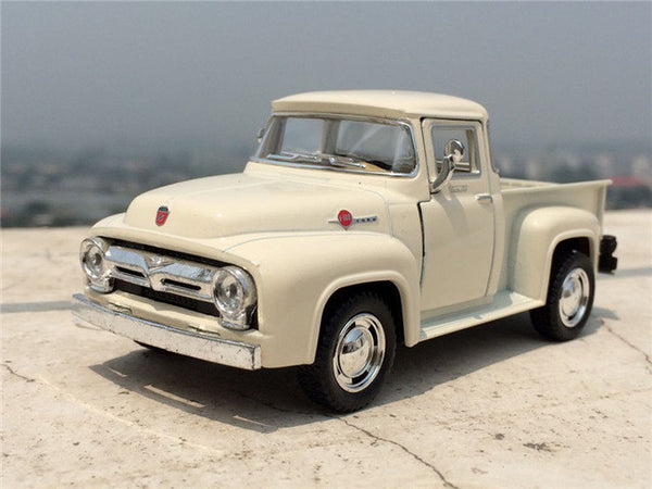 Brand New 1/38 Scale Car Toys 1956 Ford F100 Pickup Diecast Metal Pull Back Car Model Toy For Gift Kids Collection FreeShipping