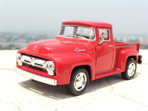 Brand New 1/38 Scale Car Toys 1956 Ford F100 Pickup Diecast Metal Pull Back Car Model Toy For Gift Kids Collection FreeShipping