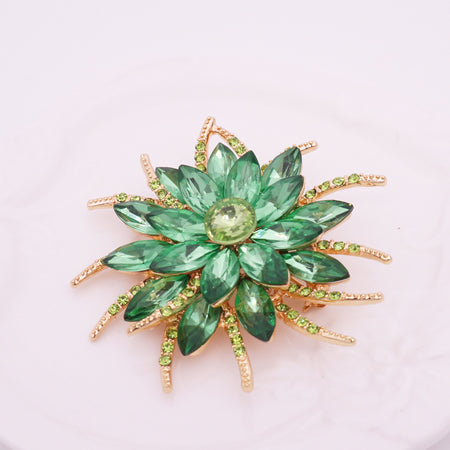 Austrian Crystal Brooch Pins For Women Top Quality Flower Broches Jewelry Fashion Wedding Party Invitation Bijoux Broche Femme