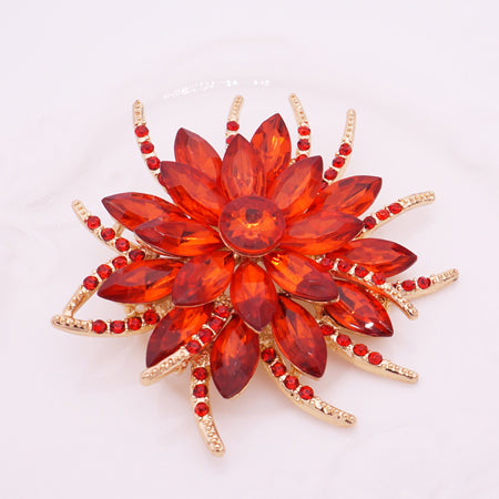 Austrian Crystal Brooch Pins For Women Top Quality Flower Broches Jewelry Fashion Wedding Party Invitation Bijoux Broche Femme