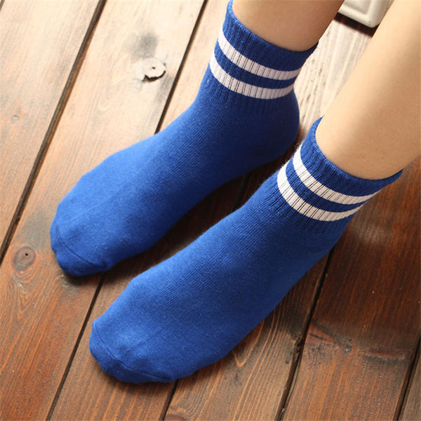 The Classic 6 Color  Women Cotton stripe Socks New Fashion Female Sock Retro Sock Wholesale