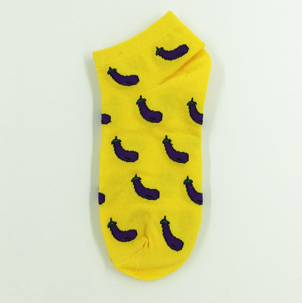 2016 New style women's sock cute fruit banana Casual spring summer Cozy cotton women short socks hosiery for gril WZ037